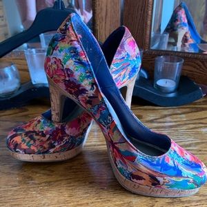 Fioni floral heels